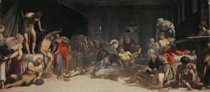 St. Roch geneest de pest door Jacopo Robusti Tintoretto